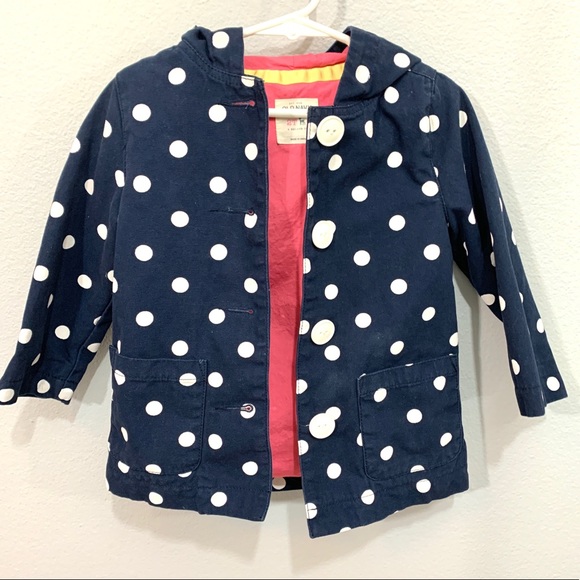 Old Navy Other - ☔️Old Navy Polka Dot Hoodie Coat Jacket
